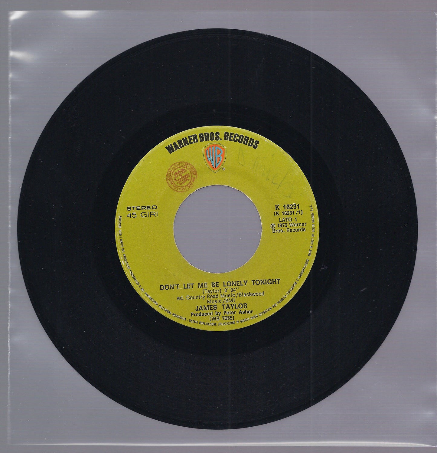 DON'T LET ME BE LONELY TONIGHT - WOH, DON'T YOU KNOW == JAMES TAYLOR