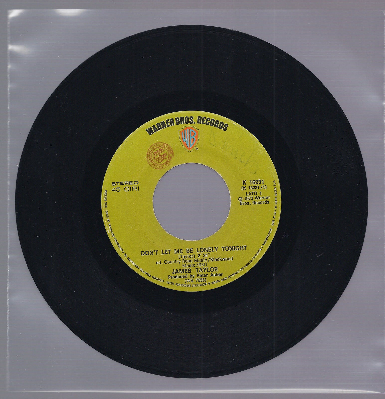 DON'T LET ME BE LONELY TONIGHT - WOH, DON'T YOU KNOW == JAMES TAYLOR