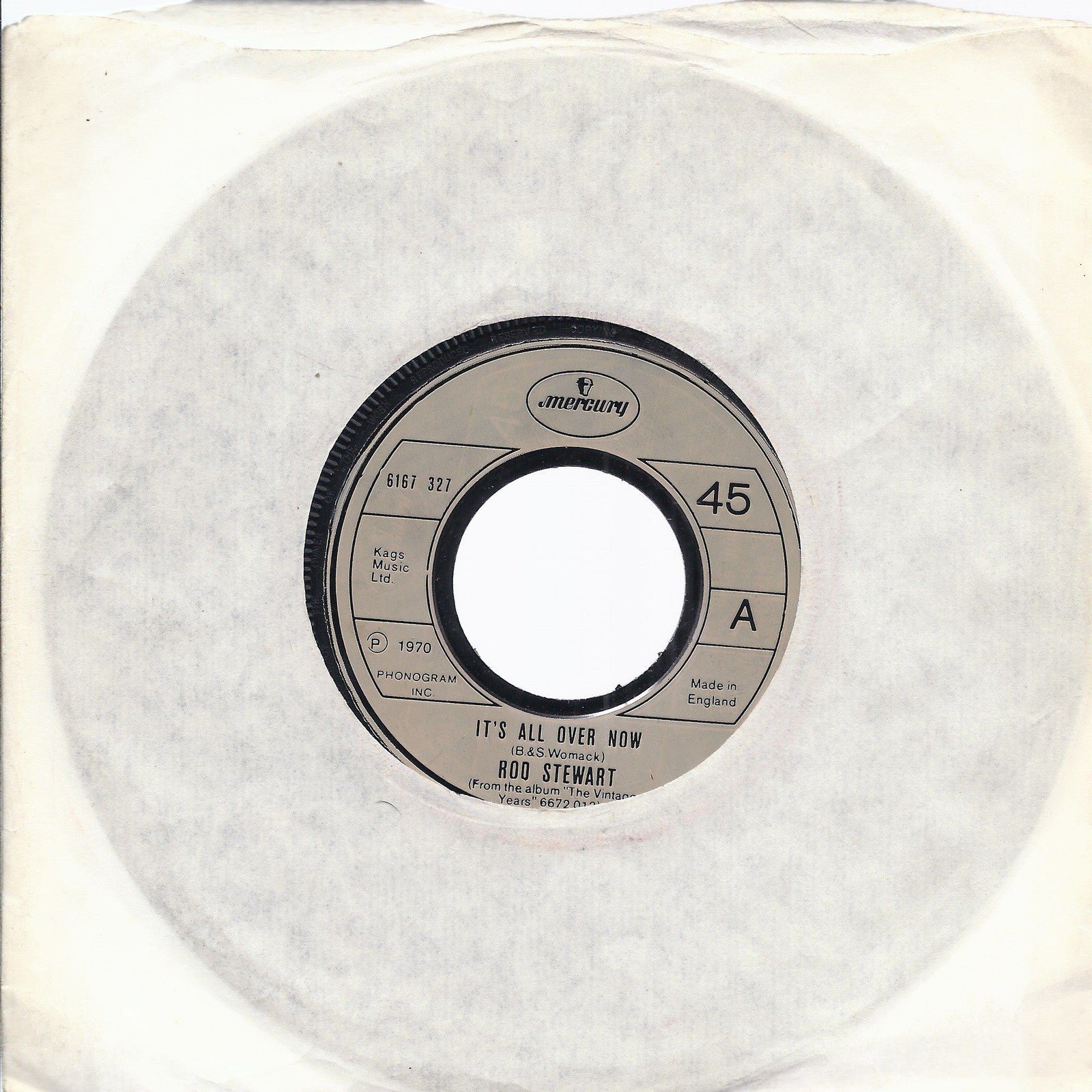 IT'S ALL OVER NOW - HANDBAGS AND GLADRAGS -- ROD STEWART