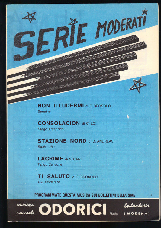 NON ILLUDERMI - CONSOLACION - STAZIONE NORD - LACRIME - TI SALUTO # SPARTITO