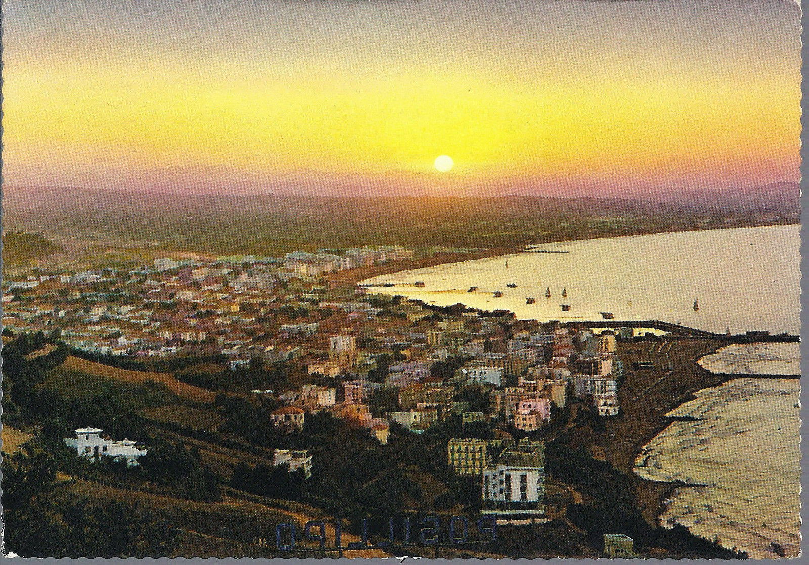 RICCIONE - TRAMONTO SULLA RIVIERA - V 1965 - FG