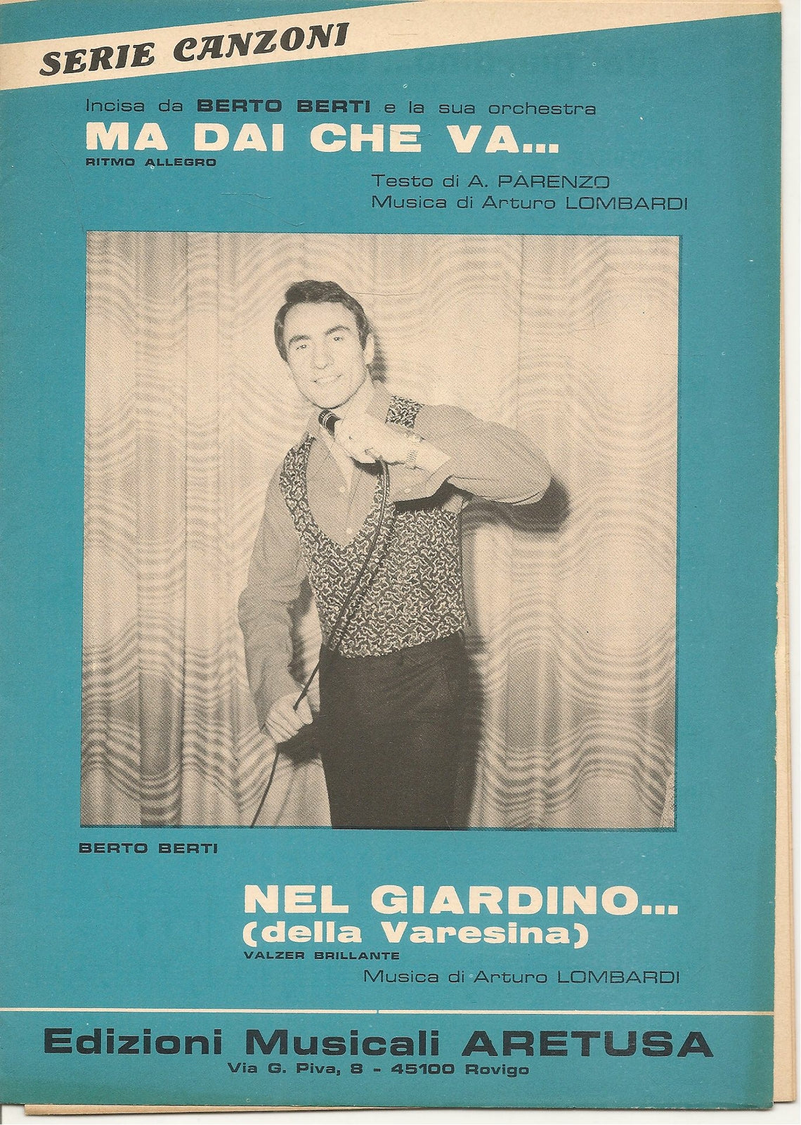 MA DAI CHE VA.ritmo allegro - NEL GIARDINO DELLA VARESINA. valzer - SPARTITO