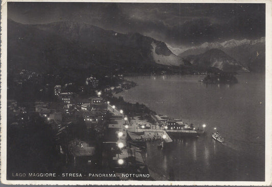 STRESA - PANORAMA NOTTURNO - V 1948 - FG - battello
