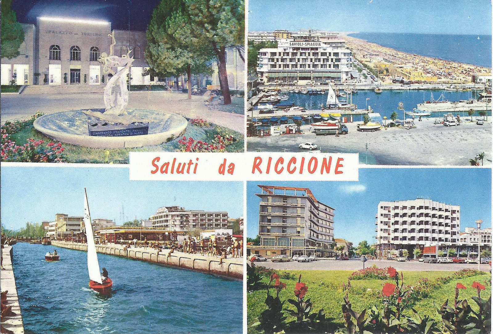 RICCIONE - SALUTI - 4 VEDUTE - NV