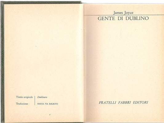 GENTE DI DUBLINO - JAMES JOYCE