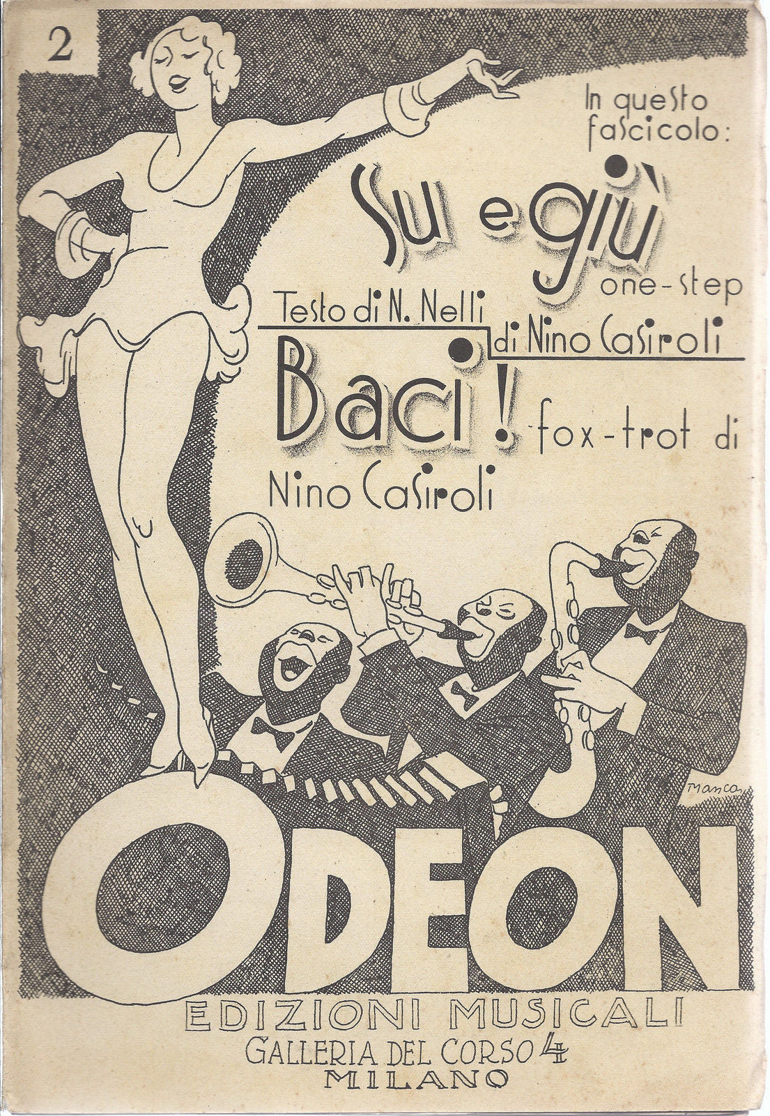 SU E GIU'  N. Nelli - N. Casiroli - BACI..!  Nino Casiroli # SPARTITO