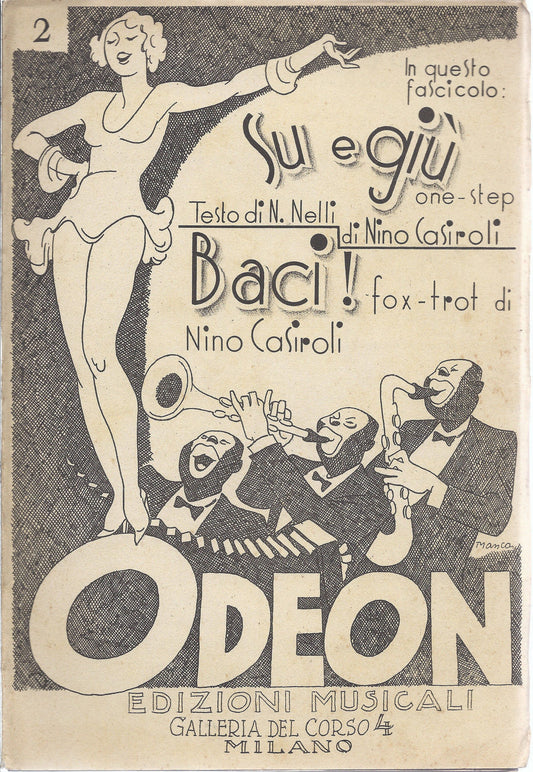 SU E GIU'  N. Nelli - N. Casiroli - BACI..!  Nino Casiroli # SPARTITO