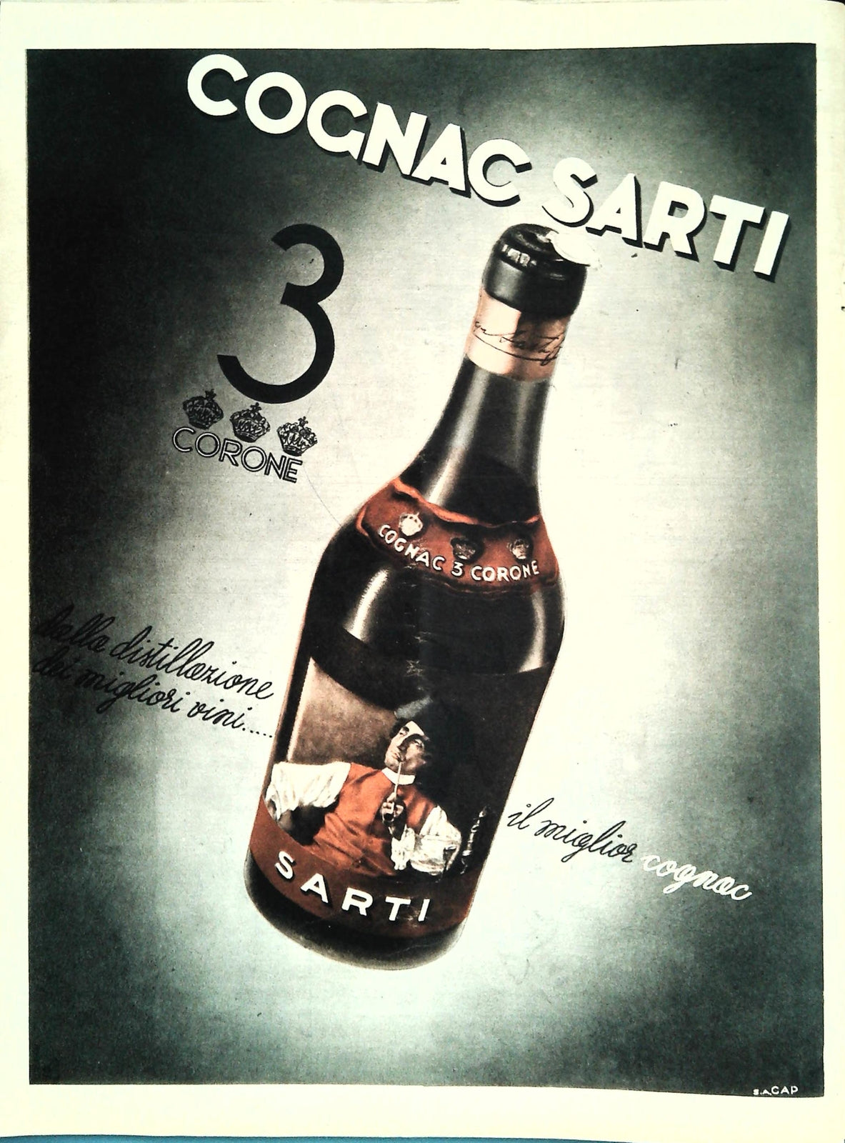 COGNAC SARTI TRE CORONE  ADVERTISING