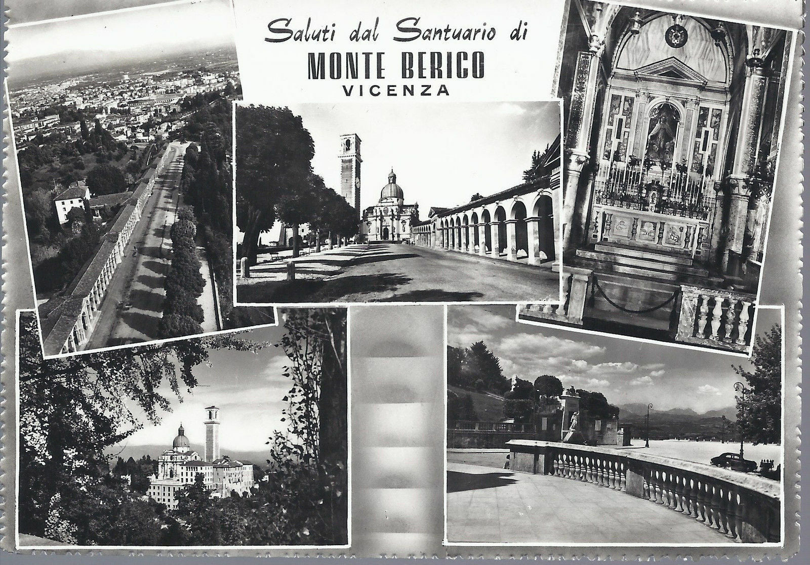 VICENZA - SANTUARIO DI MONTE BERICO - SALUTI - 5 VEDUTE - NV