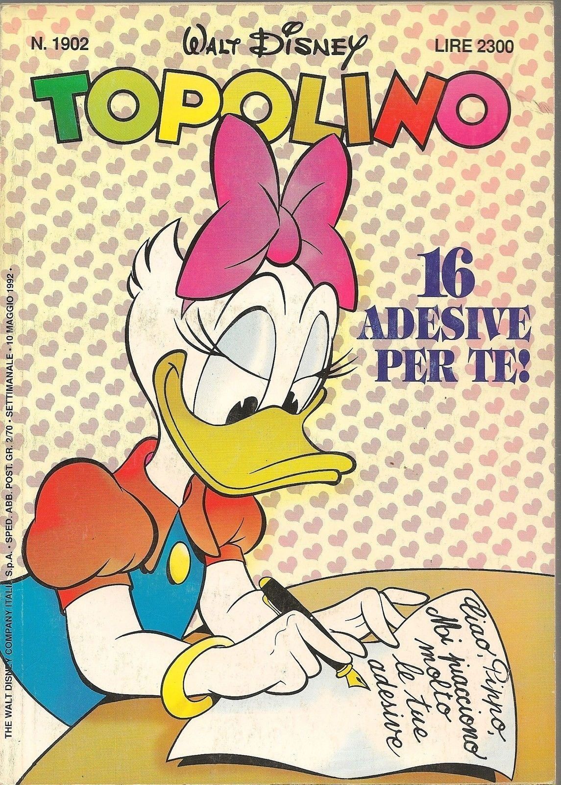 TOPOLINO N° 1902 - 10 MAGGIO 1992