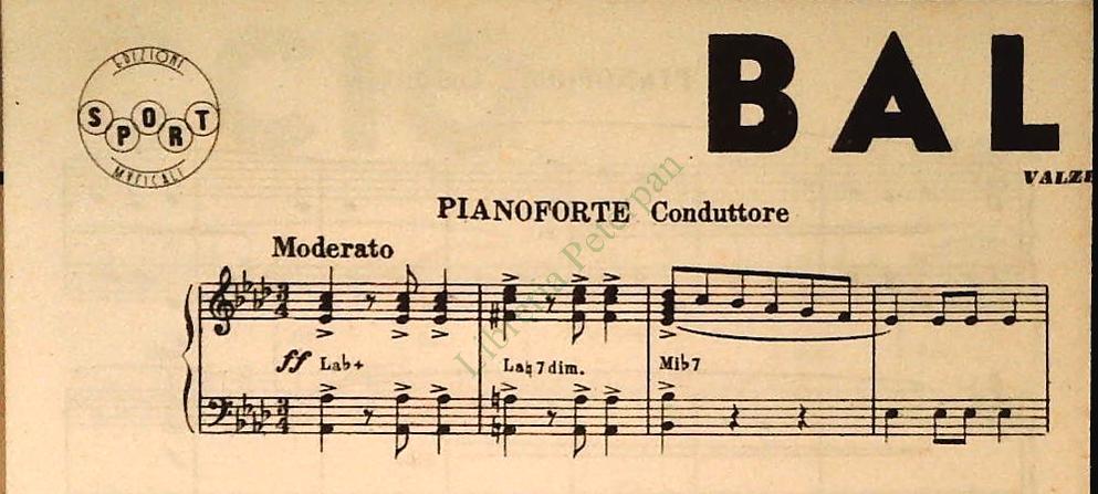 BALLATA - CAPRICCIO - DUE VALZER VIENNESI - SPARTITO-SHEET MUSIC