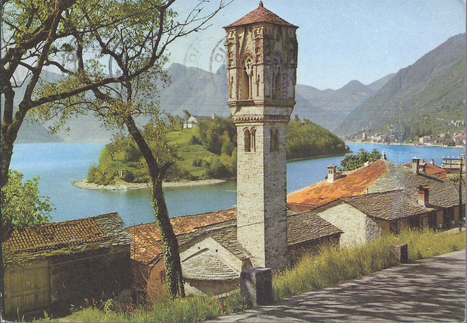 OSSUCCIO - LAGO DI COMO - CAMPANILE E ISOLA COMACINA - V1967