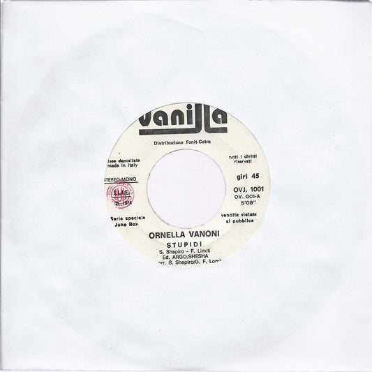 STUPIDI # ORNELLA VANONI -- CHE SETTIMANA # PAF -- Edizione per Juke Box