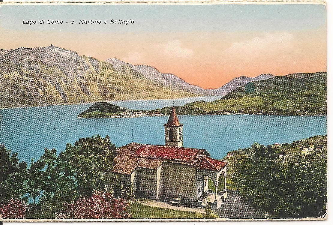 LAGO DI COMO - S.MARTINO E BELLAGIO - DISEGNATA - NV
