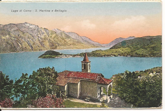 LAGO DI COMO - S.MARTINO E BELLAGIO - DISEGNATA - NV