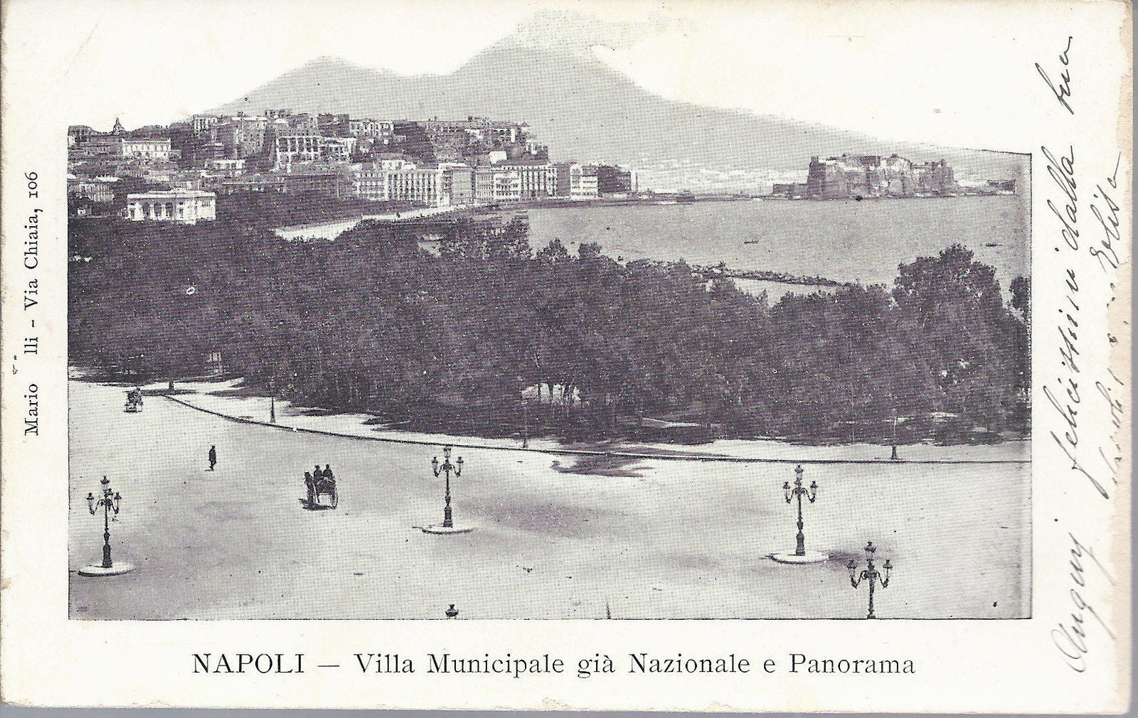 NAPOLI - VILLA MUNICIPALE E PANORAMA - V 1903 - FP - Dorso U