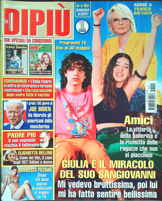 -DI PIU' 28 MAGGIO 2021 - ELISABETTA BELLONI-FRANCESCA PICCININI-OUTLET