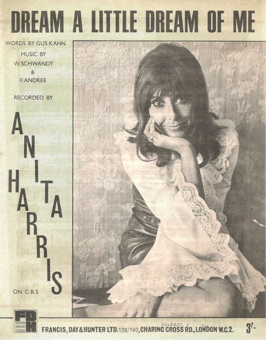 DREAM A LITTLE DREAM OF ME - ANITA HARRIS - SPARTITO SHEET MUSIC