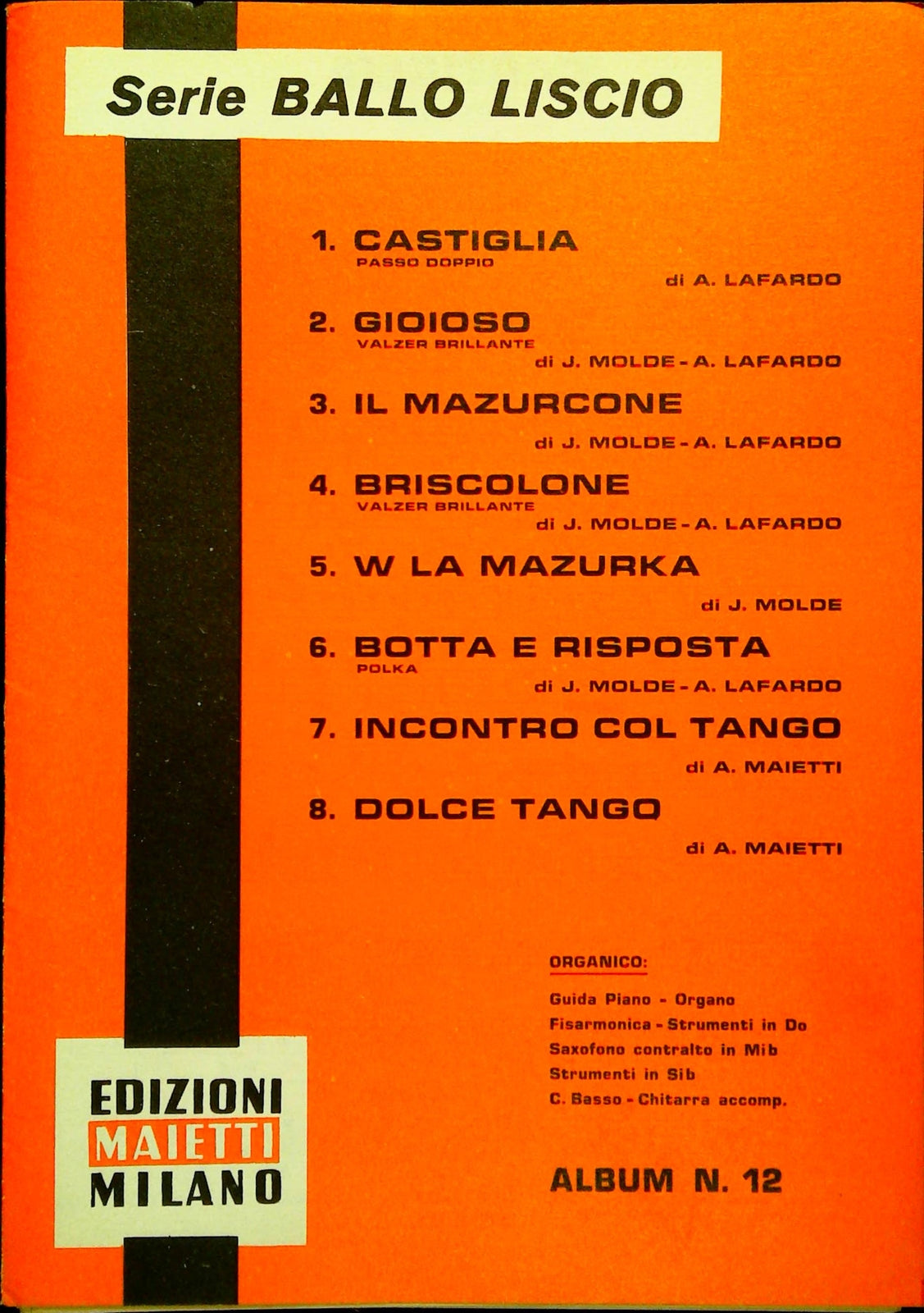 SERIE BALLO LISCIO - 8 BRANI - SPARTITO - SHEET MUSIC