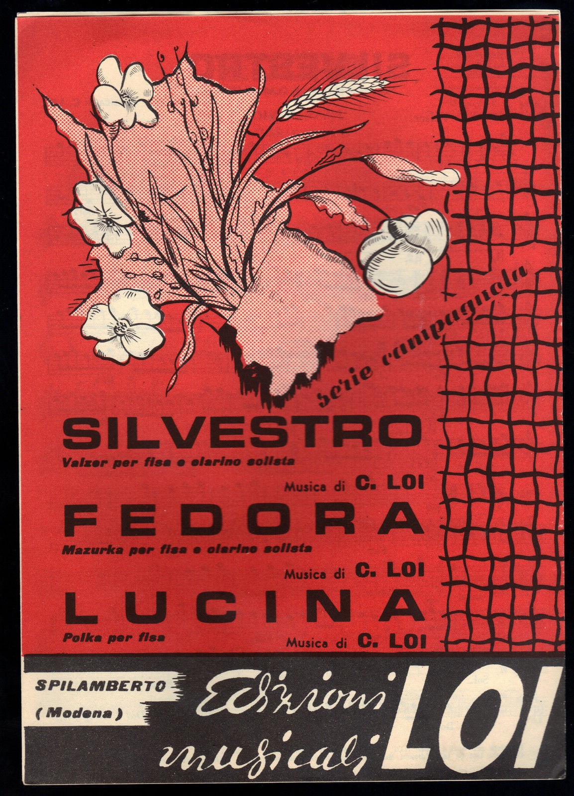 SILVESTRO - FEDORA - LUCINA  ( C. LOI ) # SPARTITO - Fisarmonica, Clarino in SIb