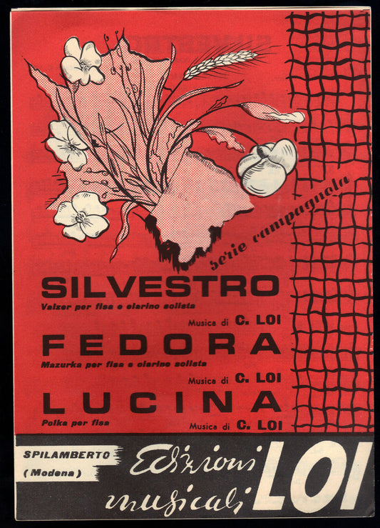SILVESTRO - FEDORA - LUCINA  ( C. LOI ) # SPARTITO - Fisarmonica, Clarino in SIb