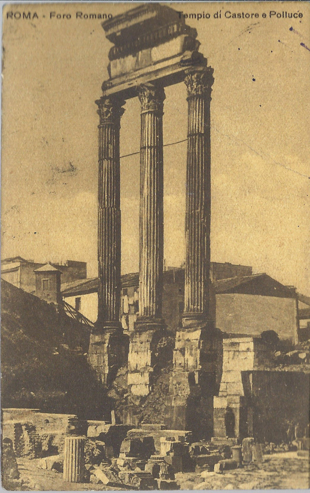 ROMA - FORO ROMANO - IL TEMPIO DI CASTORE E POLLUCE - NV