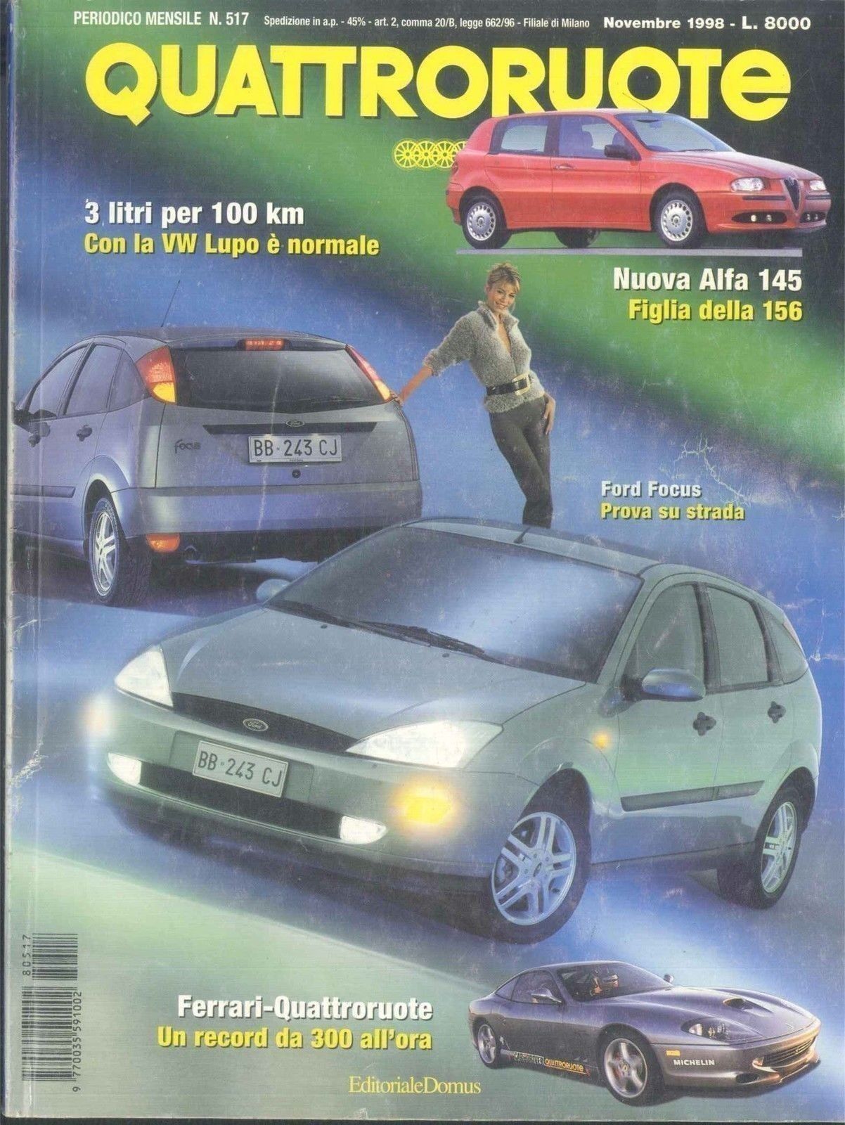 QUATTRORUOTE N 517 - NOVEMBRE 1998