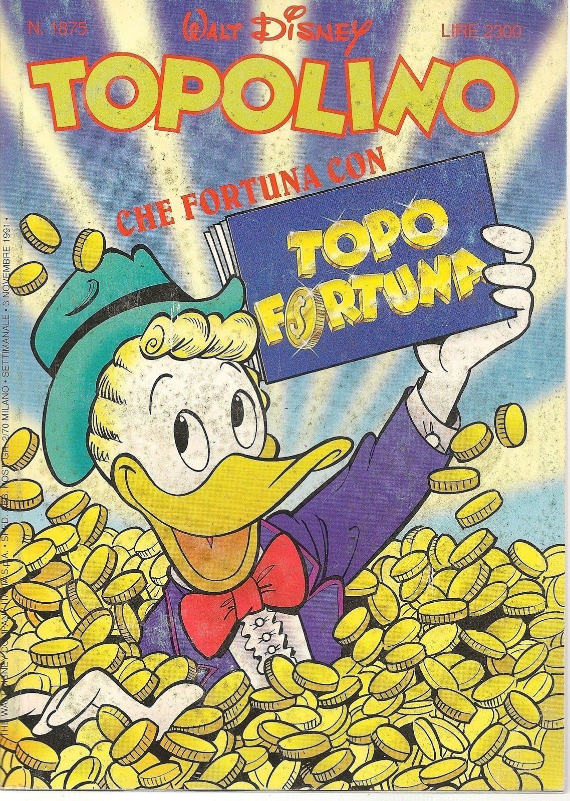 TOPOLINO N° 1875 - 3 NOVEMBRE 1991