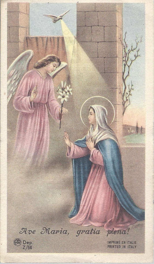 AVE MARIA, GRATIA PLENA! - ANNUCIAZIONE DI MARIA - SANTINO -