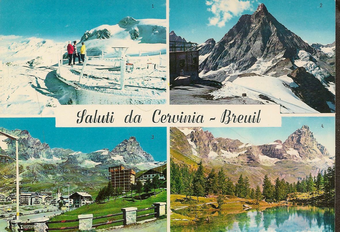 CERVINIA - SALUTI. QUATTRO VEDUTE - NV