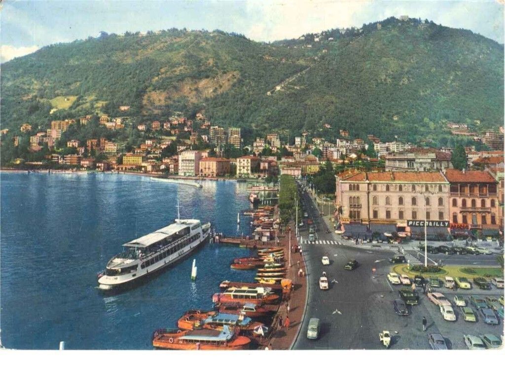 COMO PIAZZA CAVOUR - 1964 - ACQUARELLATA