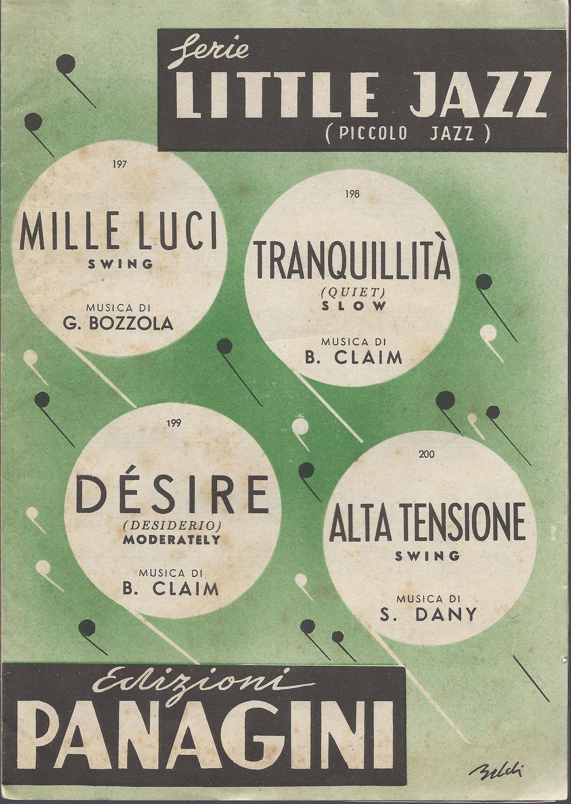 MILLE LUCI - TRANQUILLITA' (QUIET)- DESIRE (DESIDERIO)- ALTA TENSIONE # SPARTITO