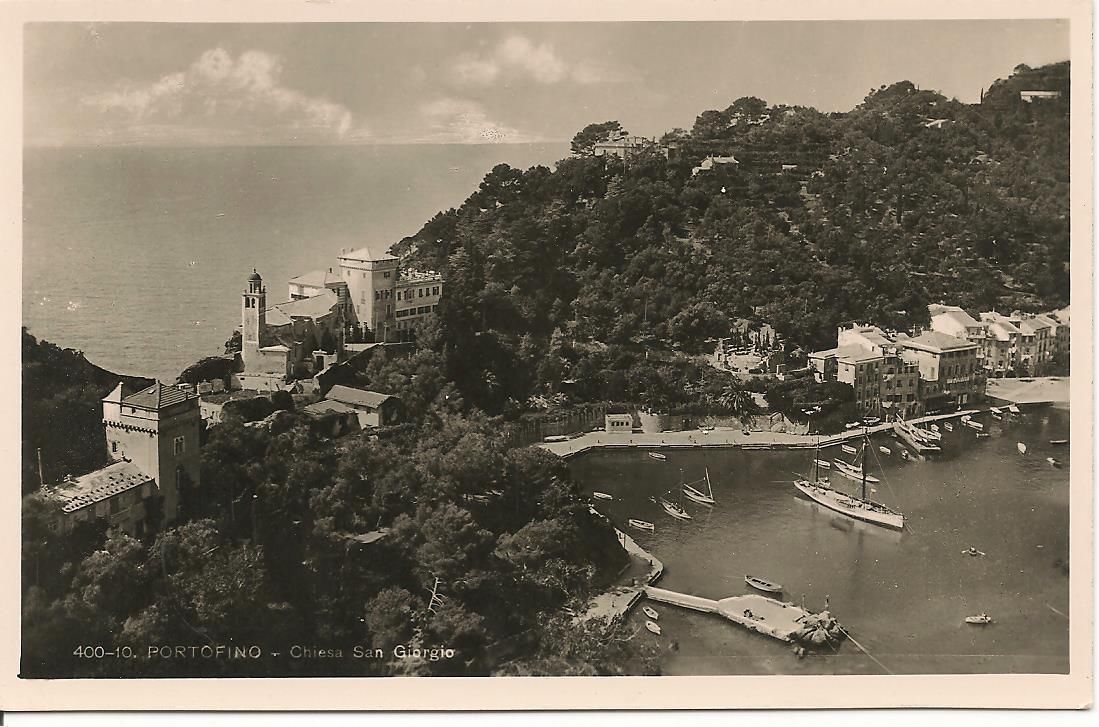 PORTOFINO - PANORAMA CON CHIESA SAN GIORGIO - NV