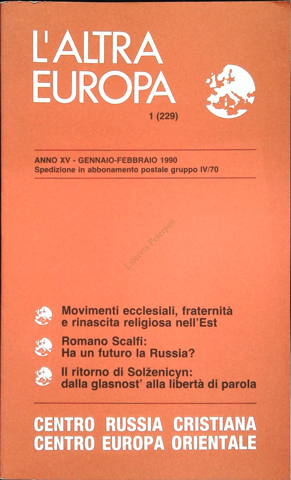 L'ALTRA EUROPA N. 229 - GENNAIO-FEBBRAIO 1990