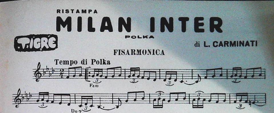 POLKA ALLEGRA.polka-MILAN INTER.polka-BIRICCHINA.polka -SPARTITO - SHEET MUSIC