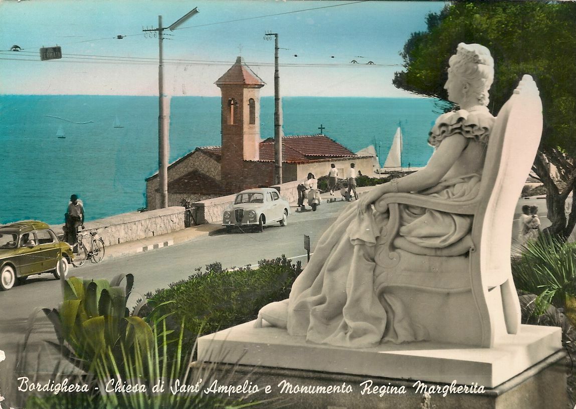 BORDIGHERA - CHIESA SANT'AMPELIO - ACQUARELLATA - V1959
