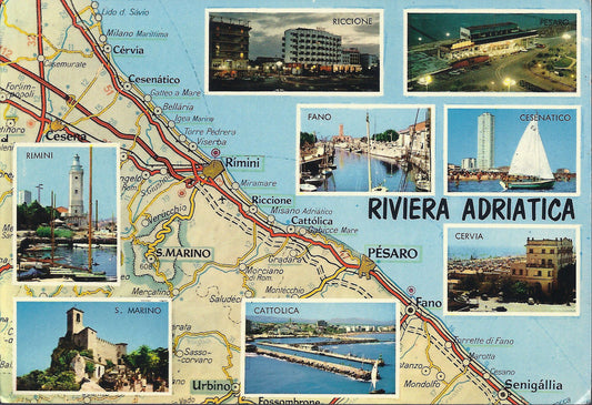 RIVIERA ADRIATICA - 8 VEDUTINE - V1969