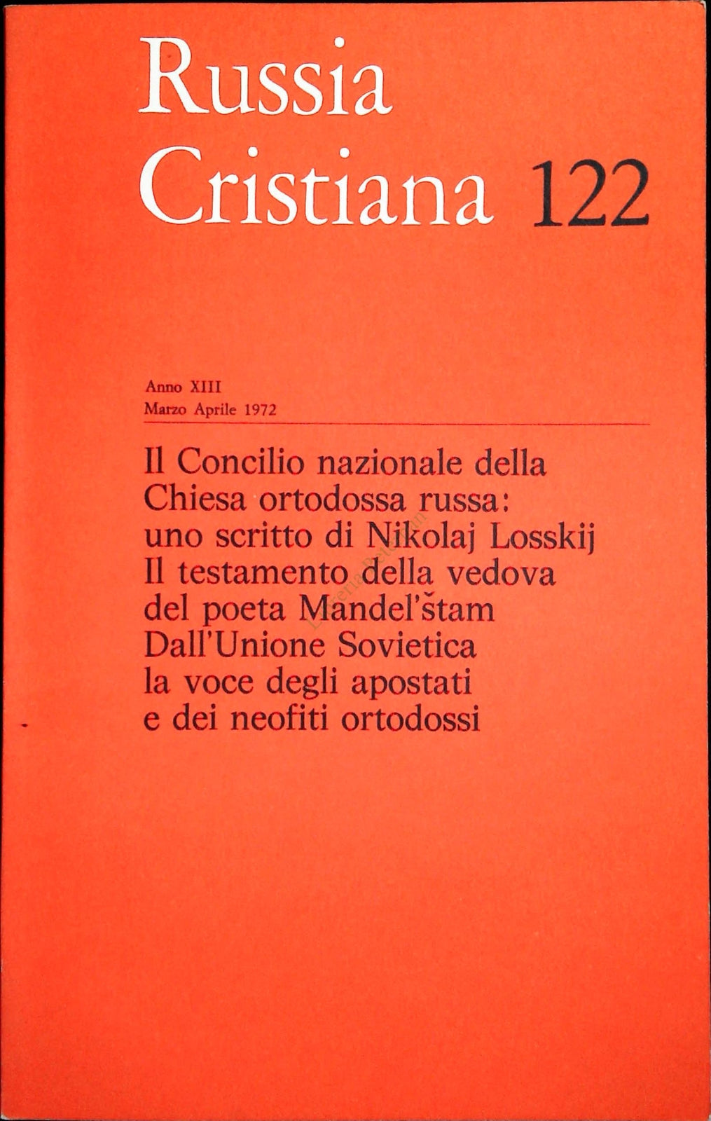 RUSSIA CRISTIANA N. 2122 - MARZO-APRILE 1972