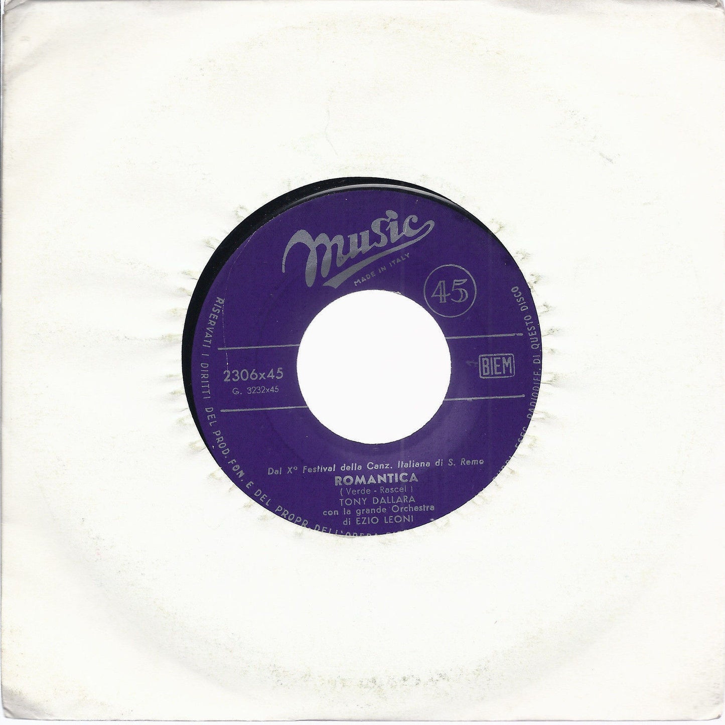 ROMANTICA - NON SEI FELICE # TONY DALLARA - Sanremo 1960