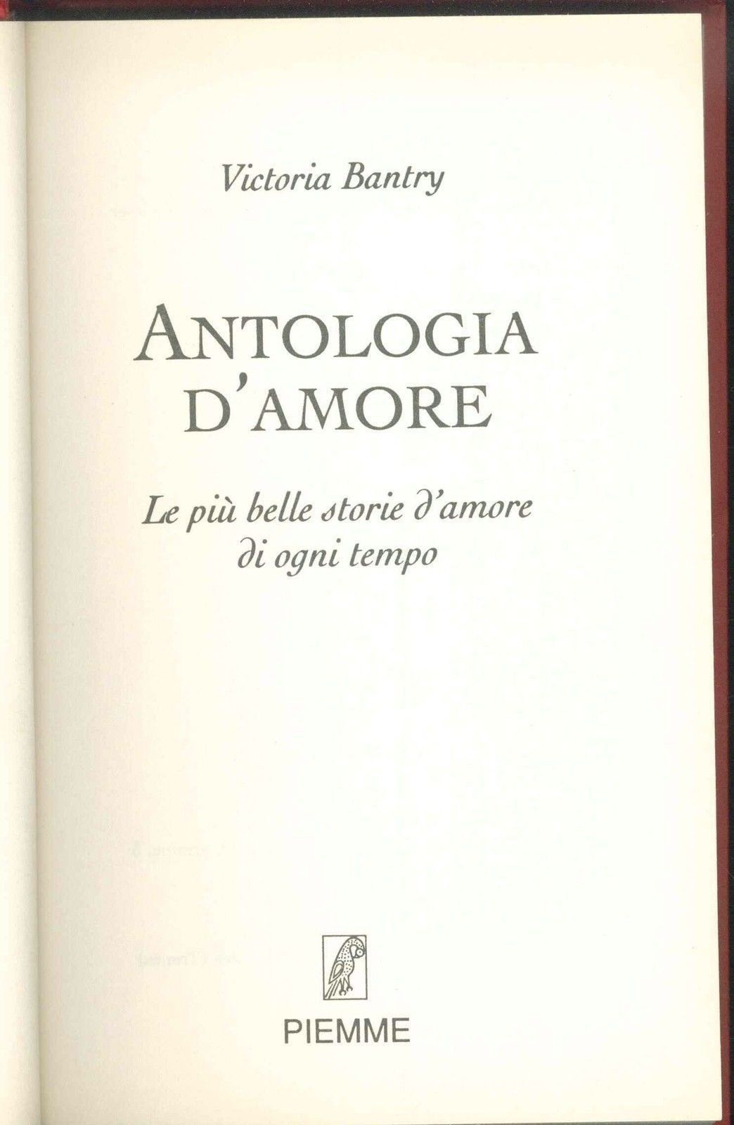 ANTOLOGIA D'AMORE - VICTORIA BANTRY