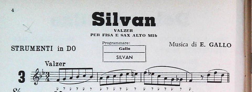 EZIO GALLO - 2 BRANI - SPARTITO-SHEET MUSIC