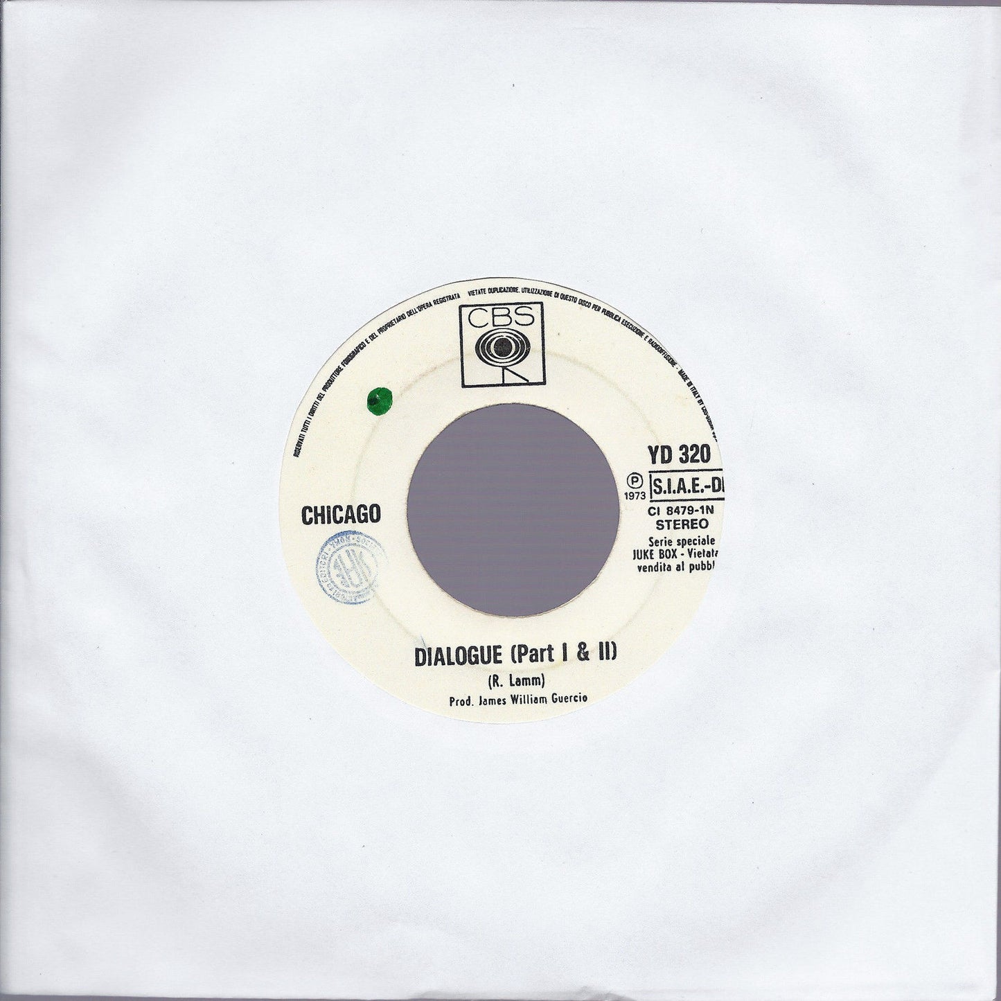 DIALOGUE Part I & II # CHICAGO -- HARMONY # ARTIE KAPLAN - Edizione per Juke Box