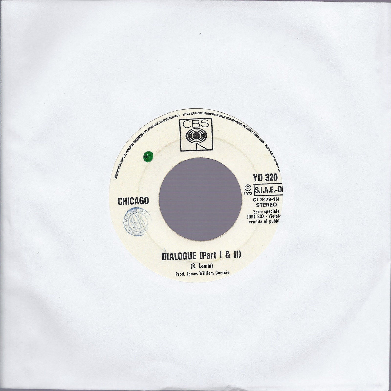 DIALOGUE Part I & II # CHICAGO -- HARMONY # ARTIE KAPLAN - Edizione per Juke Box