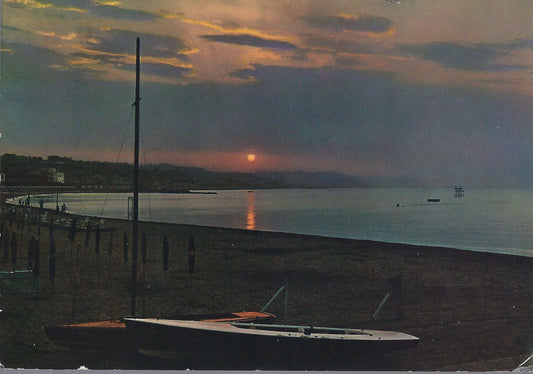 FANO - LA SPIAGGIA - TRAMONTO -V1970