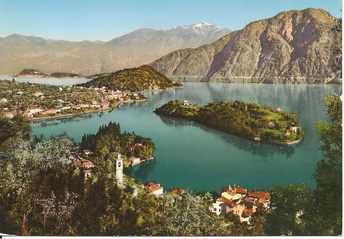 LAGO DI COMO -ISOLA COMACINA - PANORAMA - NV