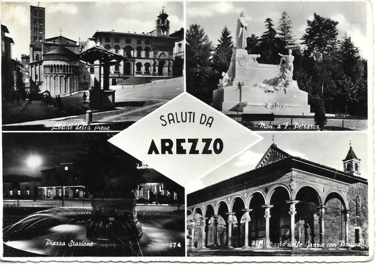 SALUTI DA AREZZO - 4 IMMAGINI - V1955