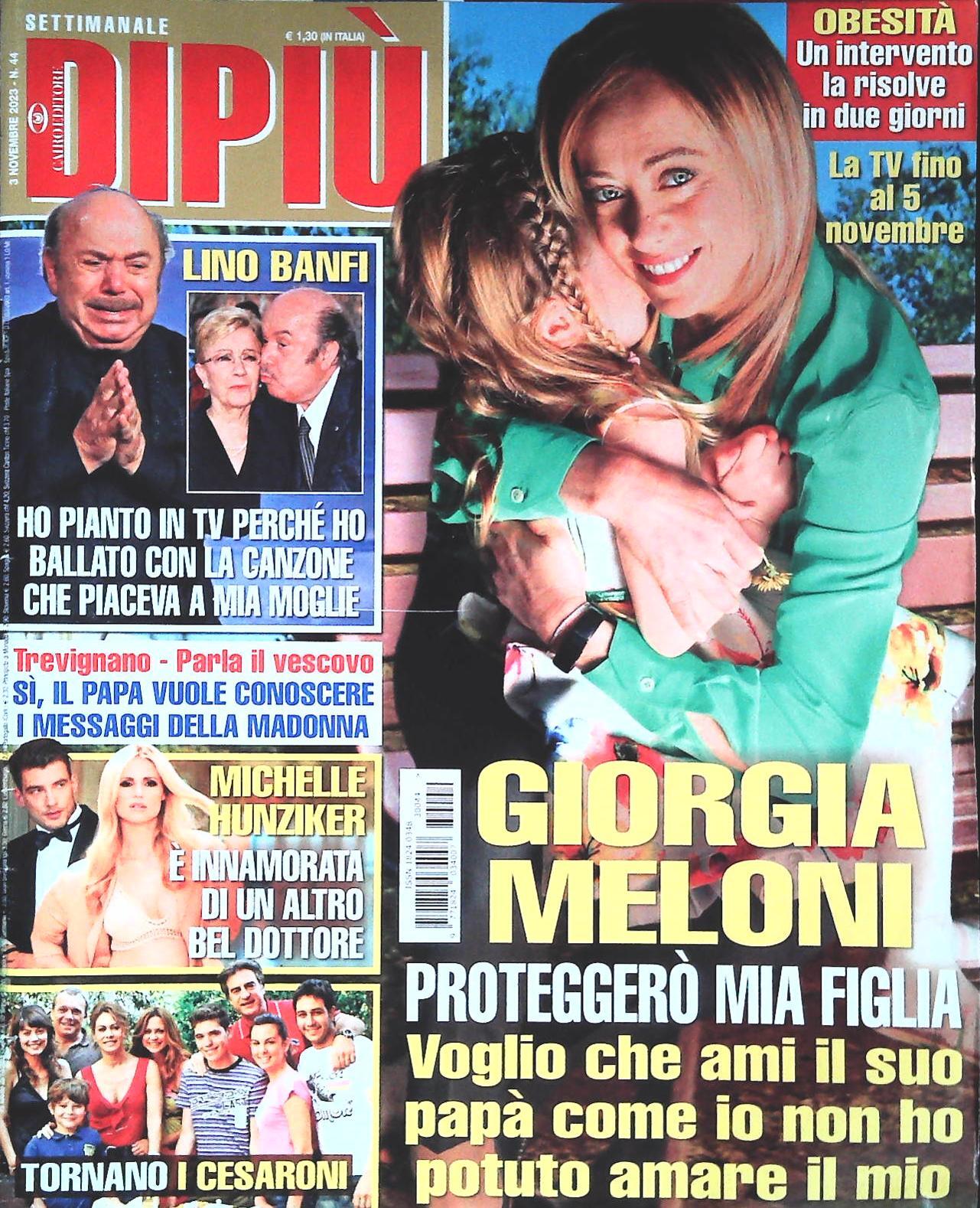 DI PIU' 3 NOVEMBRE 2023 - MELONI - HUNZICKER - LINO BANFI
