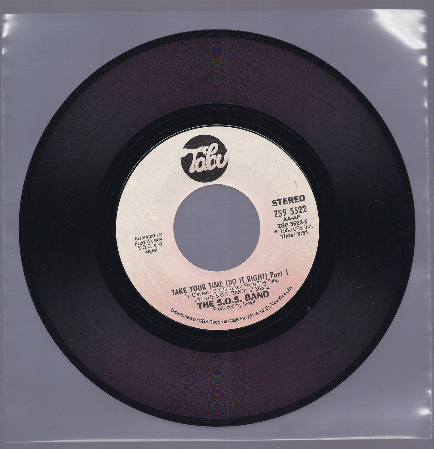 TAKE YOUR TIME  part 1 - part 2 == THE S.O.S. BAND