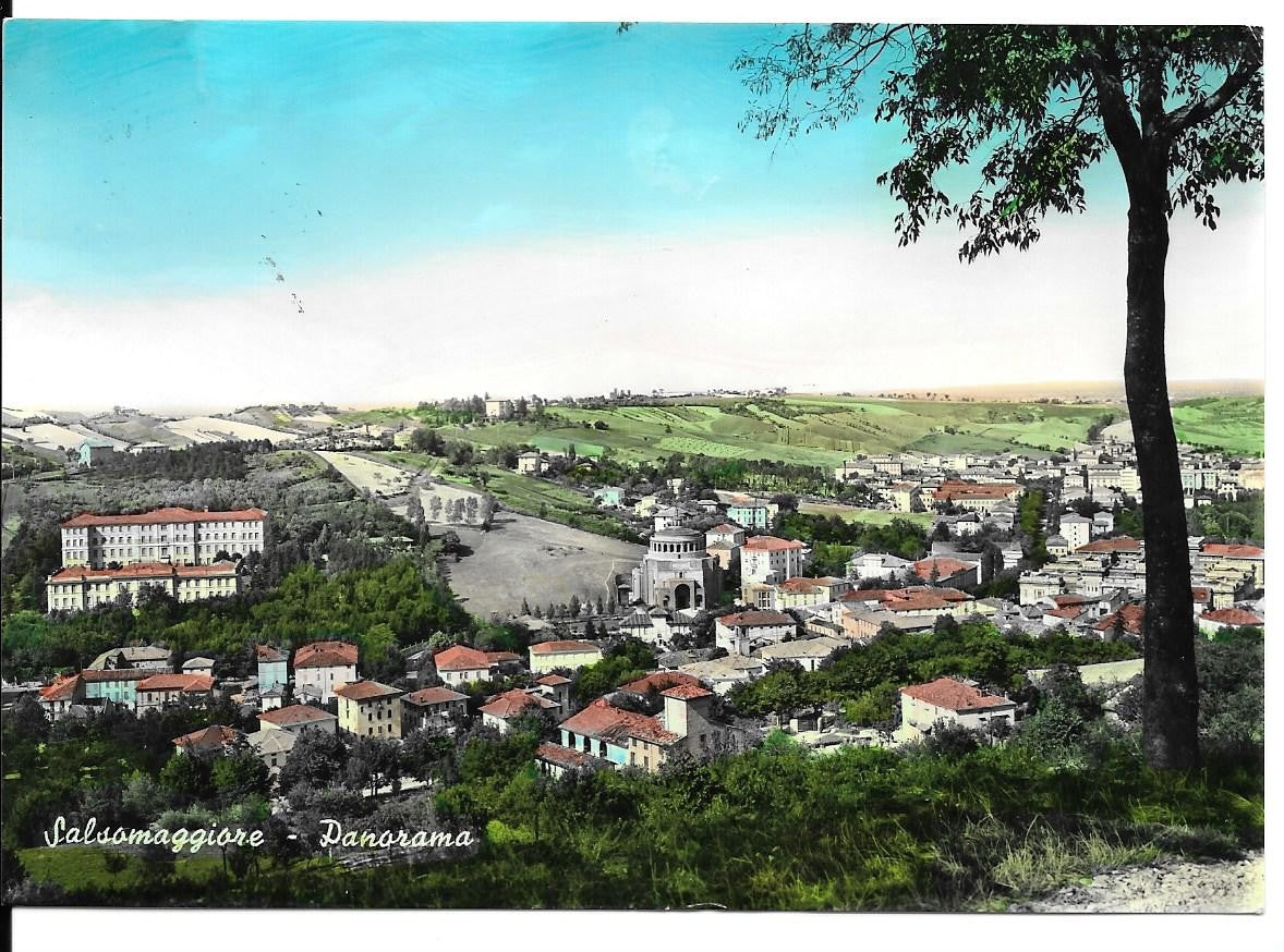 SALSOMAGGIORE - PANORAMA - V1960 - FG - ACQUARELLATA