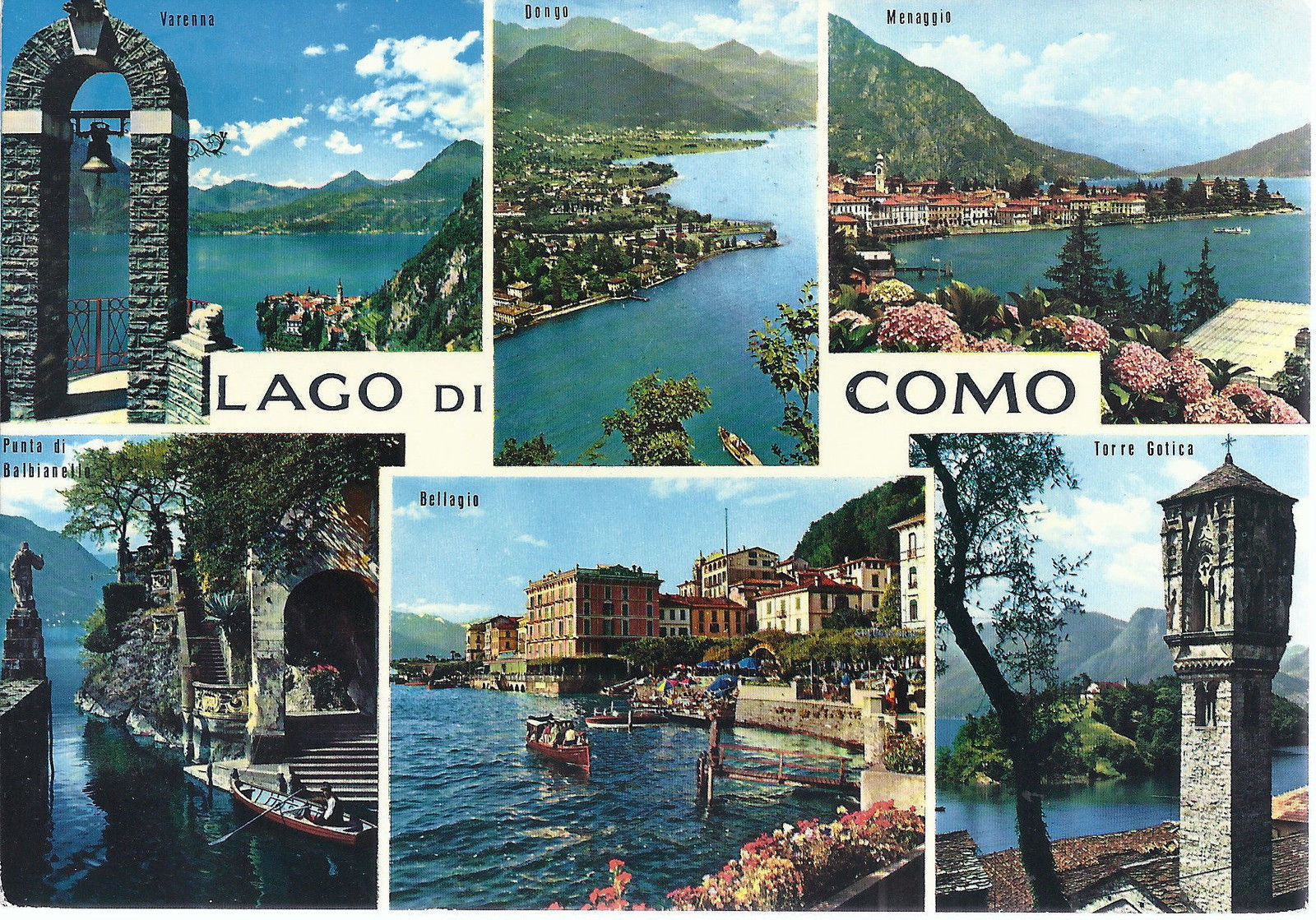 LAGO DI COMO - 6 VEDUTE - V 1970 - FG